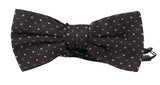 Cravate papillon 100 % soie à pois gris Dolce &amp; Gabbana