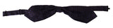 Cravate papillon ajustable en soie géométrique bleue Dolce &amp; Gabbana