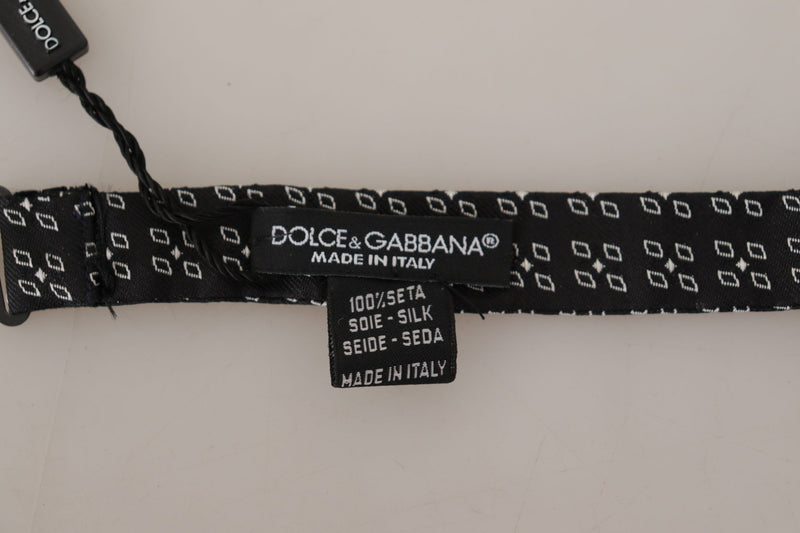 Cravate papillon 100 % soie à pois noirs et blancs Dolce &amp; Gabbana