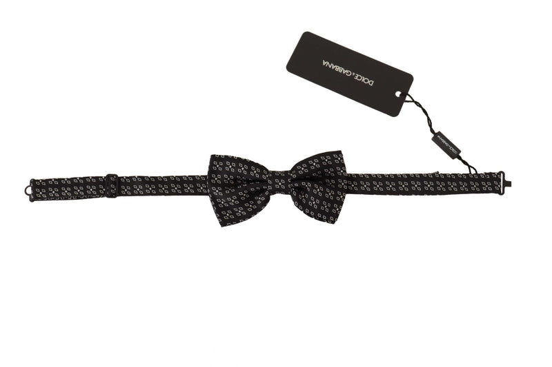 Cravate papillon 100 % soie à pois noirs et blancs Dolce &amp; Gabbana