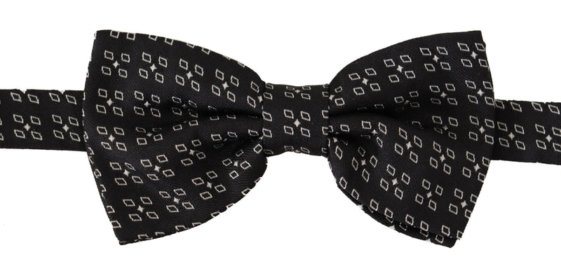 Cravate papillon 100 % soie à pois noirs et blancs Dolce &amp; Gabbana