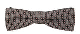 Cravate papillon en soie à motif floral noir et blanc Dolce &amp; Gabbana
