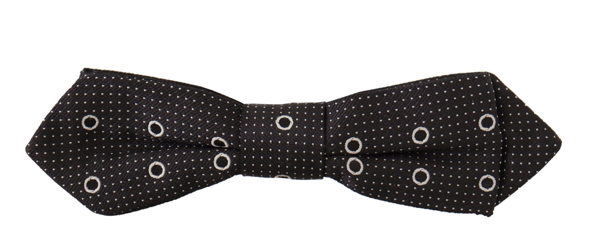 Cravate papillon 100 % soie à pois noirs et blancs Dolce &amp; Gabbana