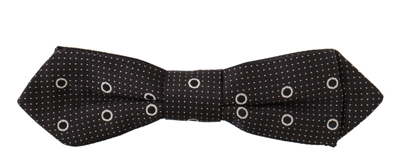 Cravate papillon 100 % soie à pois noirs et blancs Dolce &amp; Gabbana