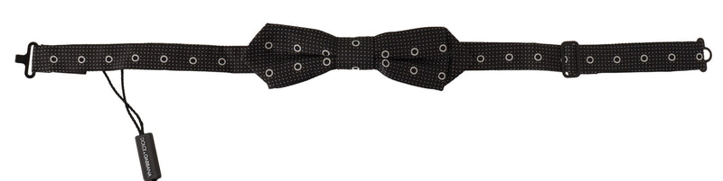 Cravate papillon 100 % soie à pois noirs et blancs Dolce &amp; Gabbana