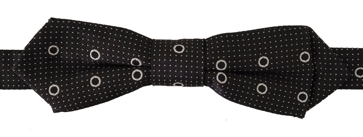 Cravate papillon 100 % soie à pois noirs et blancs Dolce &amp; Gabbana
