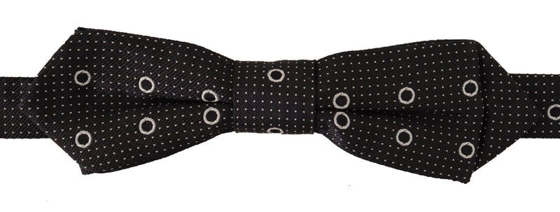 Cravate papillon 100 % soie à pois noirs et blancs Dolce &amp; Gabbana