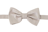Cravate papillon ajustable grise 100 % soie Dolce &amp; Gabbana