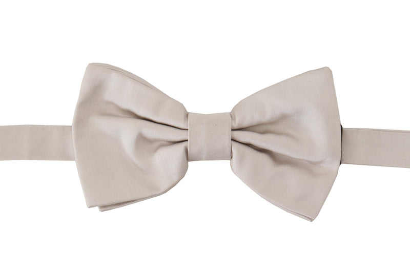 Cravate papillon ajustable grise 100 % soie Dolce &amp; Gabbana