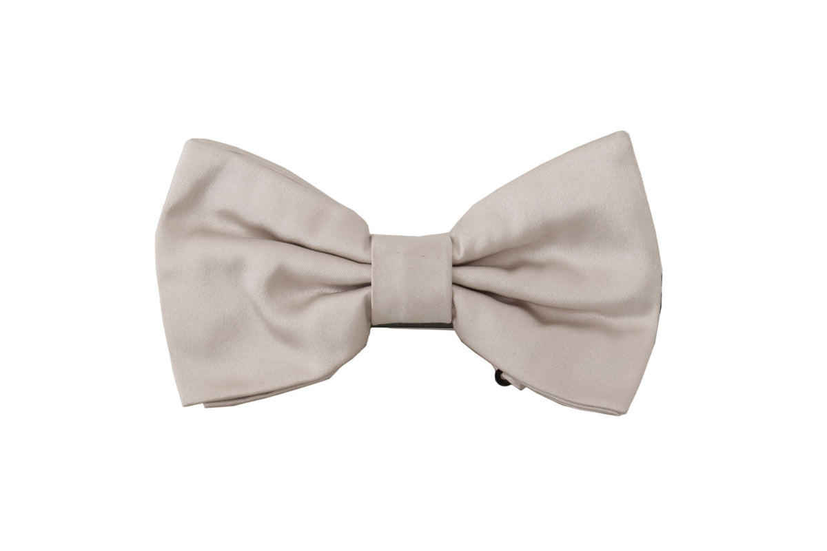 Cravate papillon ajustable grise 100 % soie Dolce &amp; Gabbana
