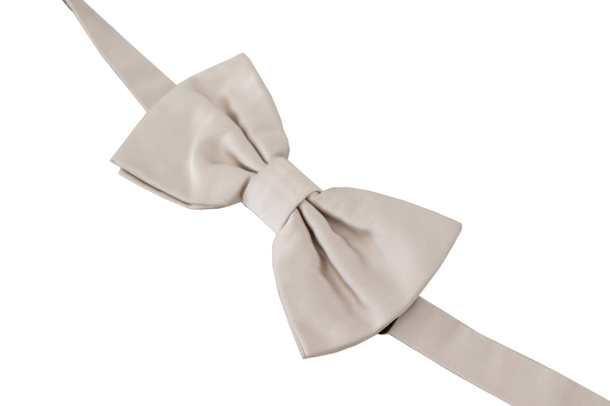 Cravate papillon ajustable grise 100 % soie Dolce &amp; Gabbana