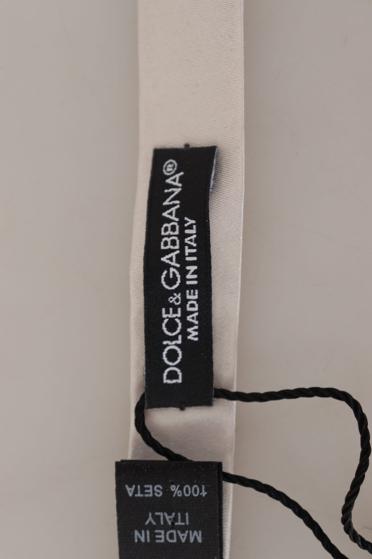 Cravate papillon ajustable grise 100 % soie Dolce &amp; Gabbana