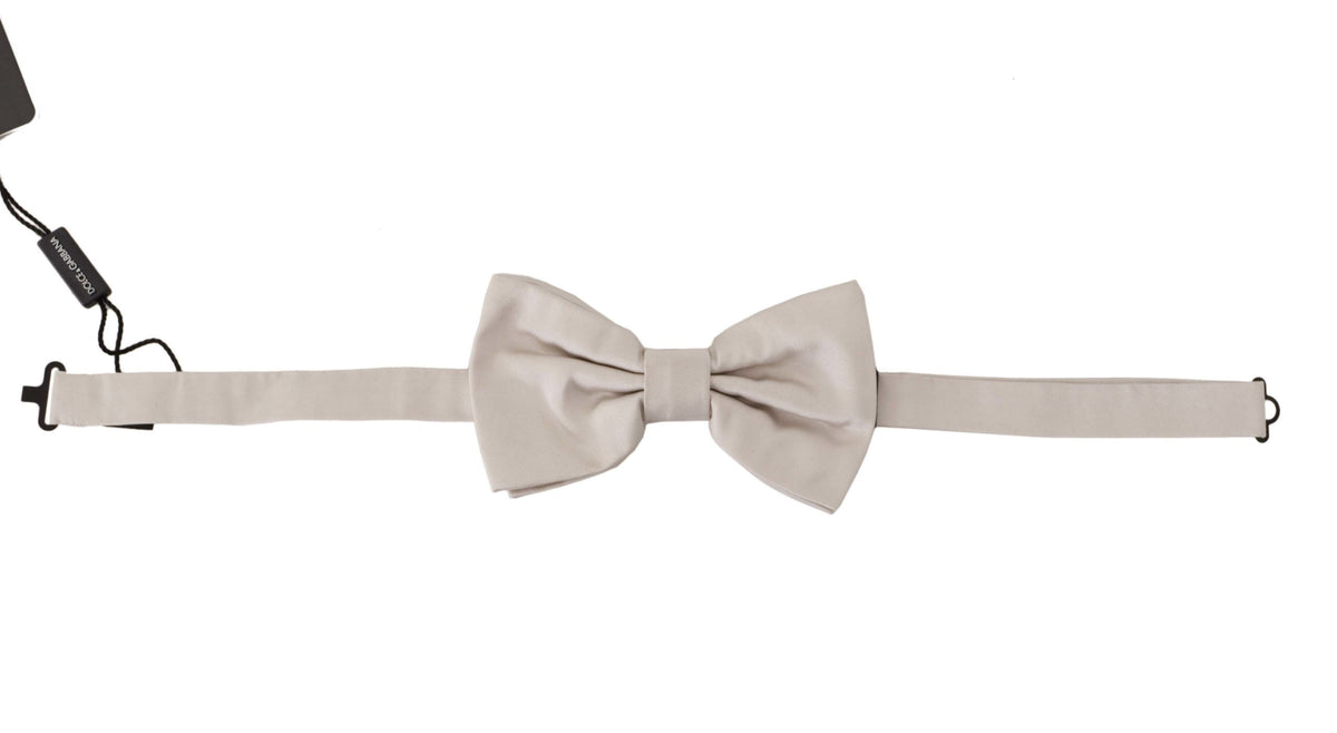 Cravate papillon ajustable grise 100 % soie Dolce &amp; Gabbana