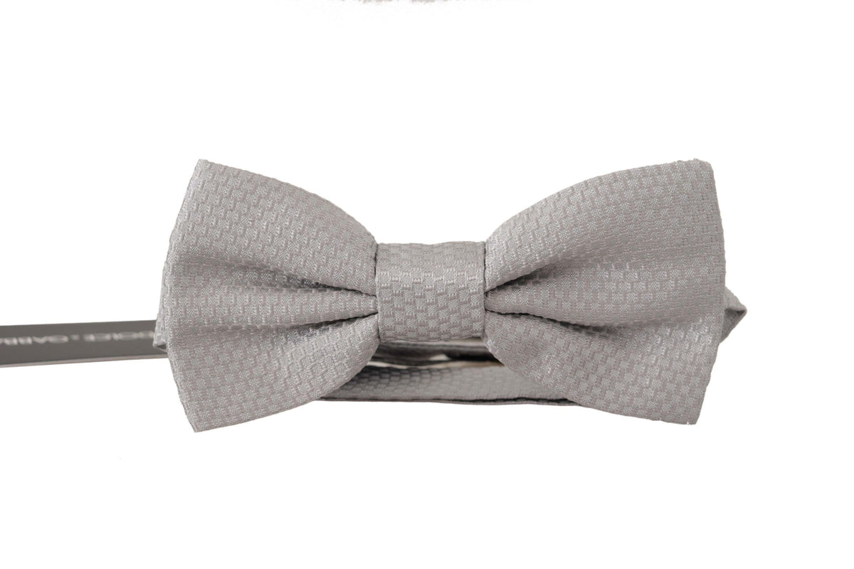 Cravate papillon ajustable grise 100 % soie Dolce &amp; Gabbana
