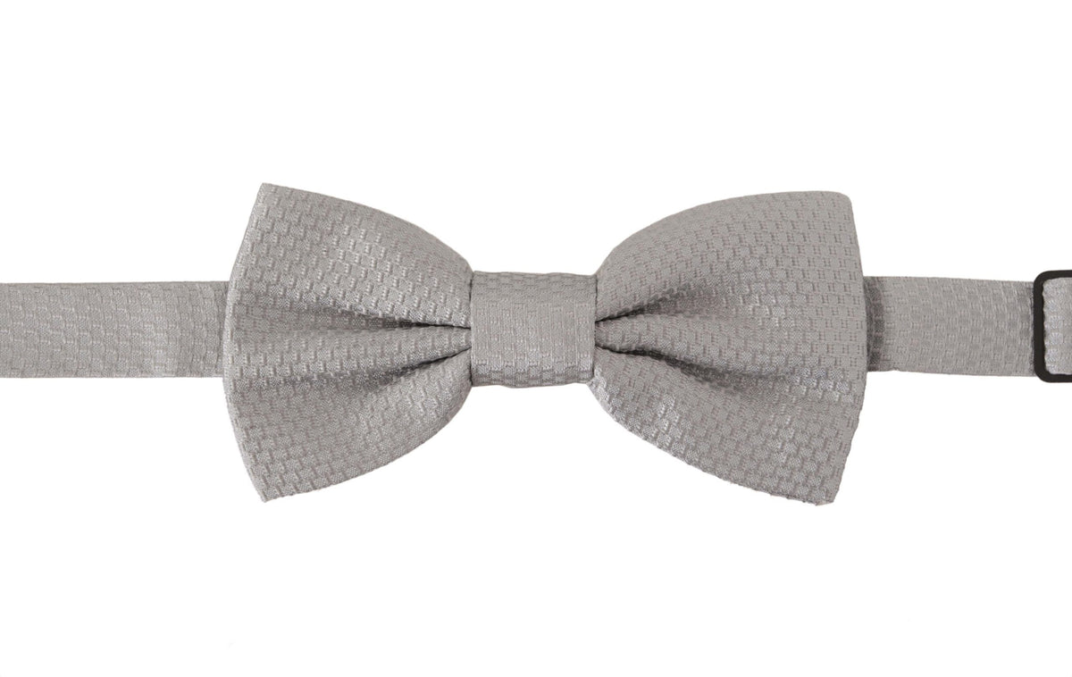 Cravate papillon ajustable grise 100 % soie Dolce &amp; Gabbana