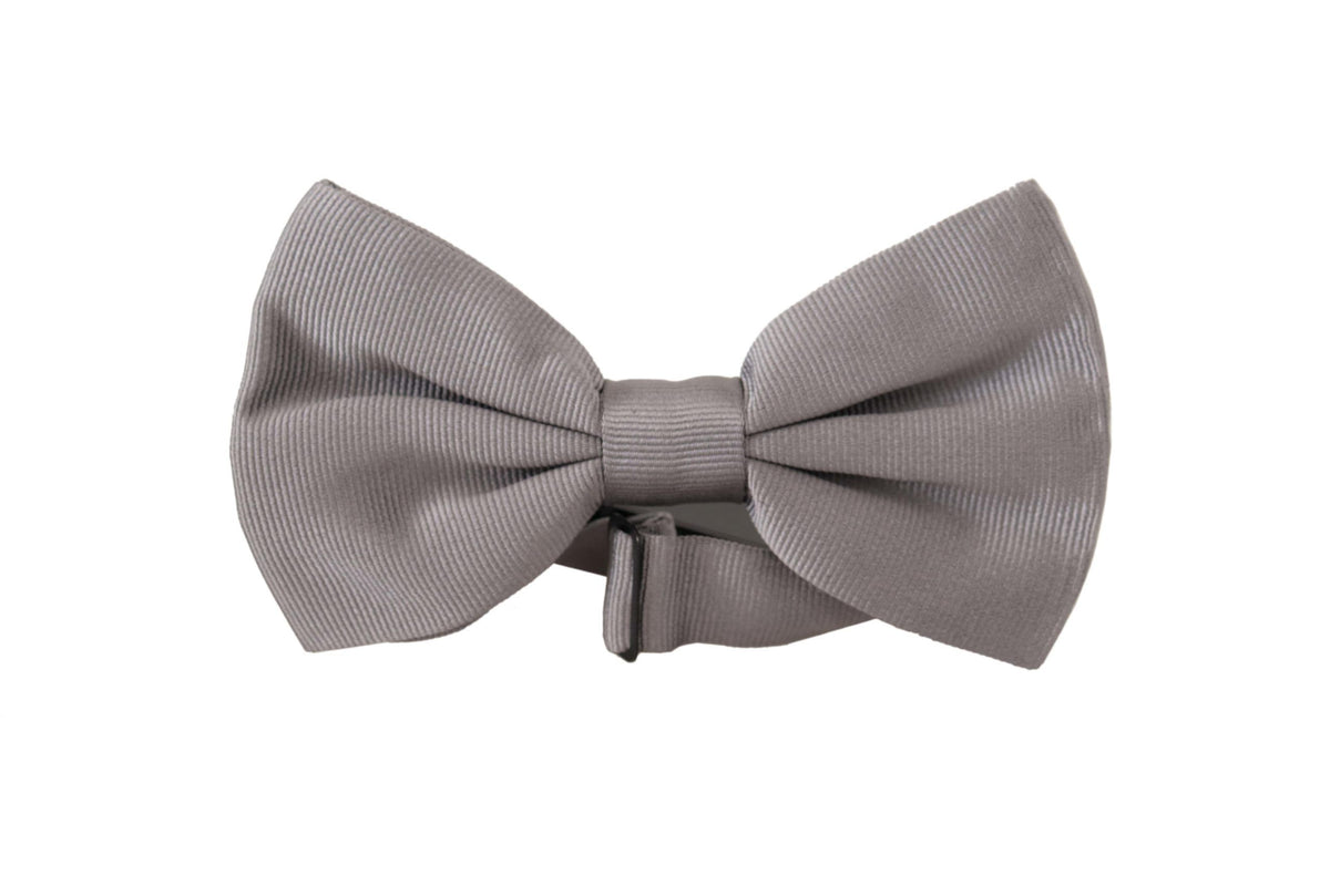 Cravate papillon ajustable grise 100 % soie Dolce &amp; Gabbana