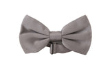Cravate papillon ajustable grise 100 % soie Dolce &amp; Gabbana