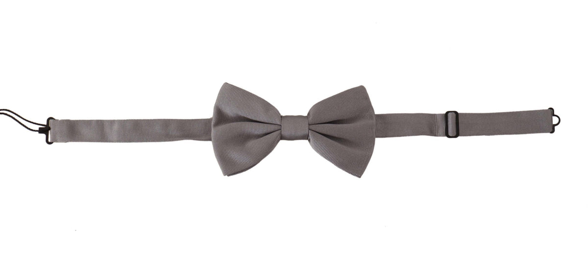 Cravate papillon ajustable grise 100 % soie Dolce &amp; Gabbana