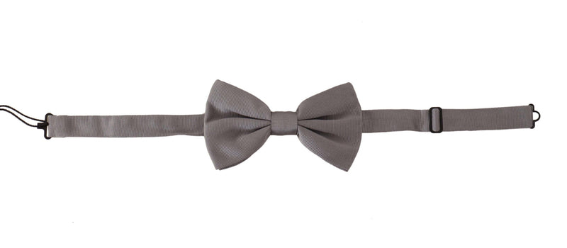 Cravate papillon ajustable grise 100 % soie Dolce &amp; Gabbana