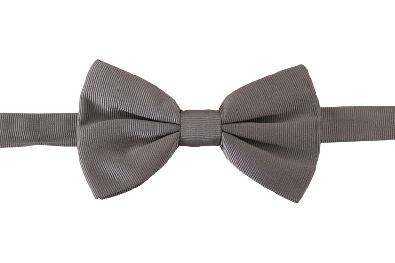 Cravate papillon ajustable grise 100 % soie Dolce &amp; Gabbana