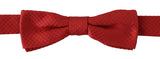 Cravate papillon ajustable Dolce &amp; Gabbana rouge 100 % soie