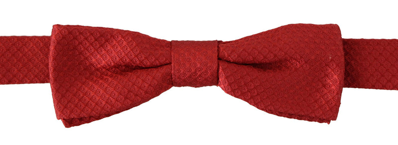 Cravate papillon ajustable Dolce &amp; Gabbana rouge 100 % soie