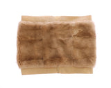 Foulard en fourrure de vison beige Dolce &amp; Gabbana