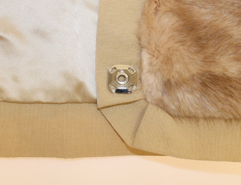 Foulard en fourrure de vison beige Dolce &amp; Gabbana