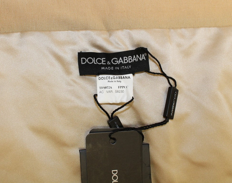 Foulard en fourrure de vison beige Dolce &amp; Gabbana