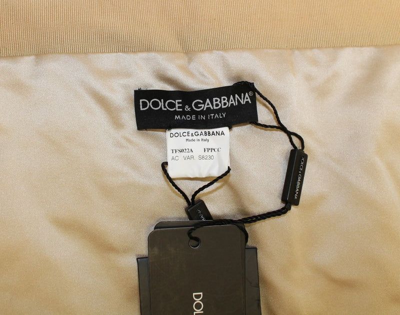 Foulard en fourrure de vison beige Dolce &amp; Gabbana