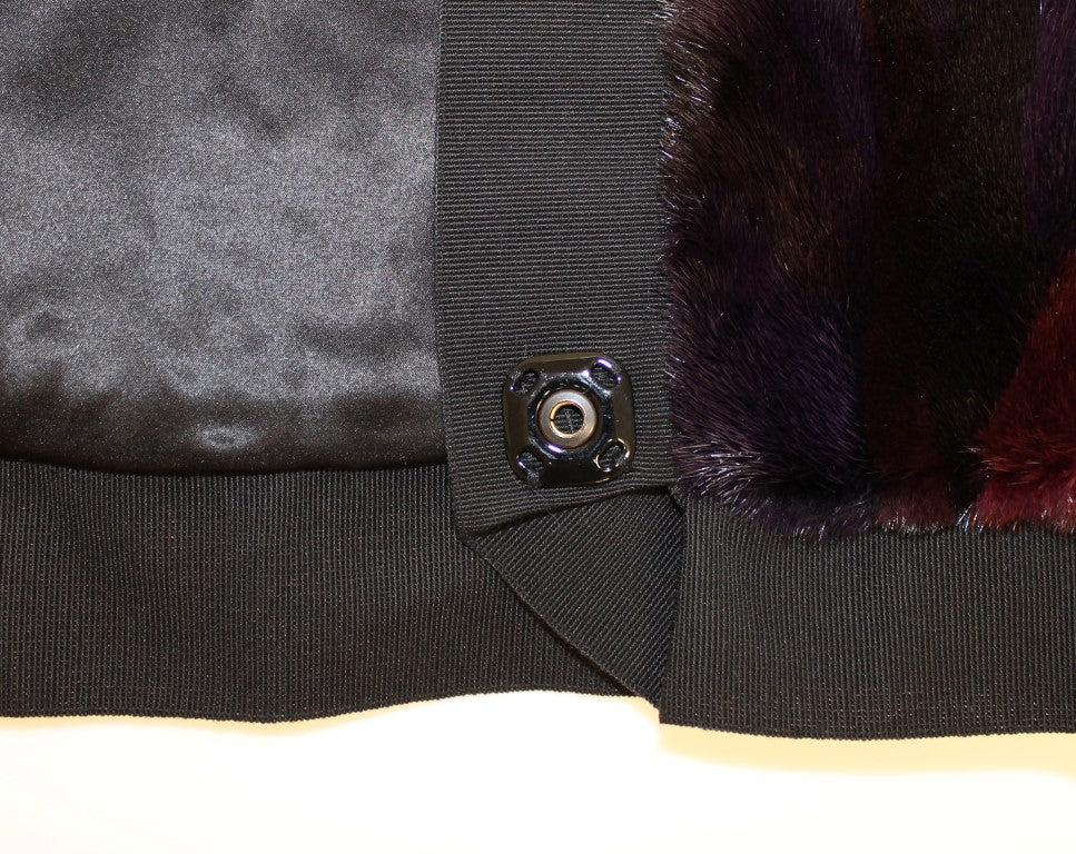 Foulard en fourrure de vison violet Dolce &amp; Gabbana