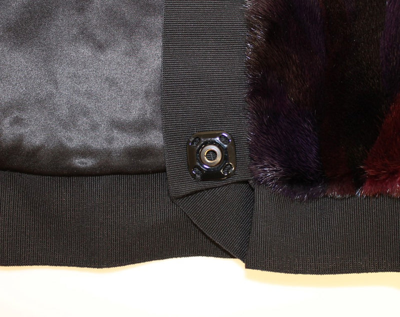 Foulard en fourrure de vison violet Dolce &amp; Gabbana