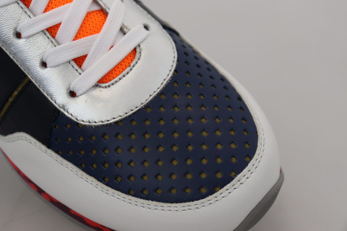 Sneakers basses de sport en cuir multicolore Dolce & Gabbana