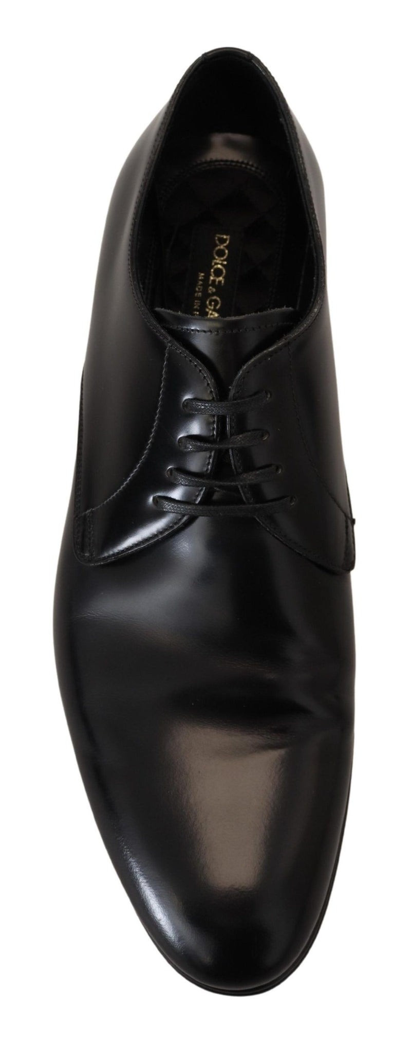 Dolce & Gabbana Black Leather Derby Dress Shoes
