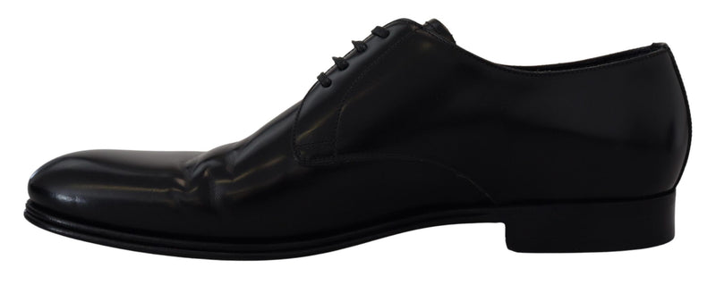 Dolce & Gabbana Black Leather Derby Dress Shoes