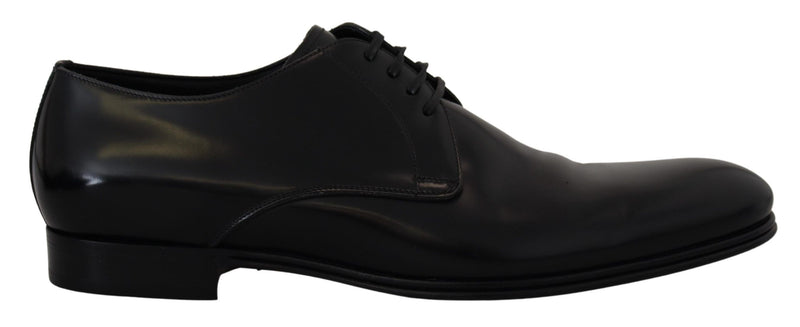 Dolce & Gabbana Black Leather Derby Dress Shoes
