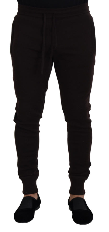 Dolce & Gabbana bruine wollen broek, onderbroek, trekkoordbroek