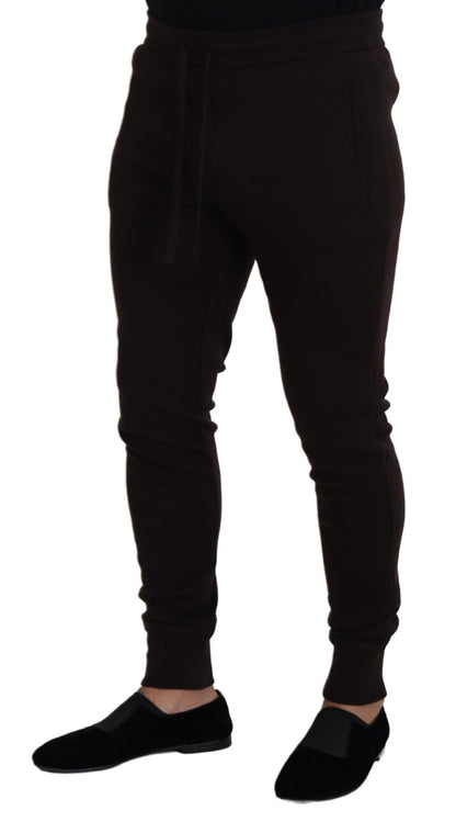 Dolce & Gabbana bruine wollen broek, onderbroek, trekkoordbroek
