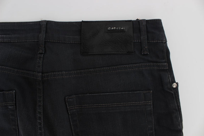 Acht Gray Cotton Stretch Slim Fit Jeans for Men