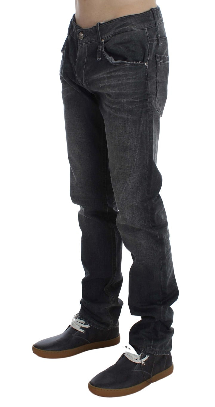 Acht Jeans Grises en Coton Regular Low Fit