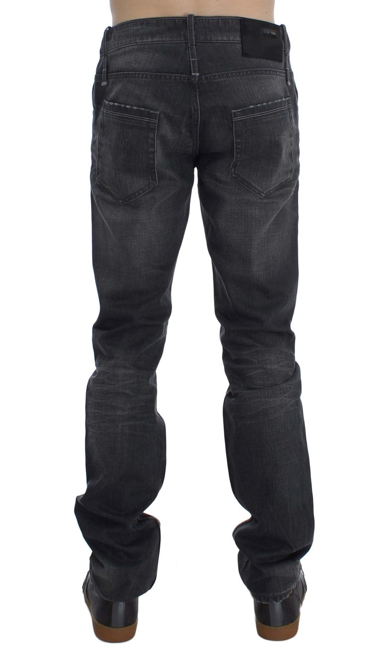 Acht Jeans Grises en Coton Regular Low Fit