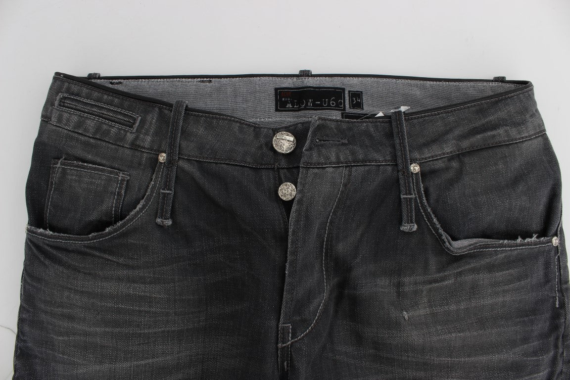 Acht Jeans Grises en Coton Regular Low Fit