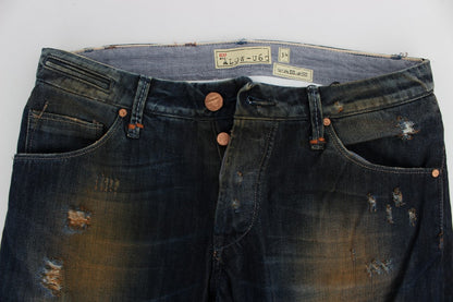 Jeans droit taille normale en coton, bleu clair, Acht.