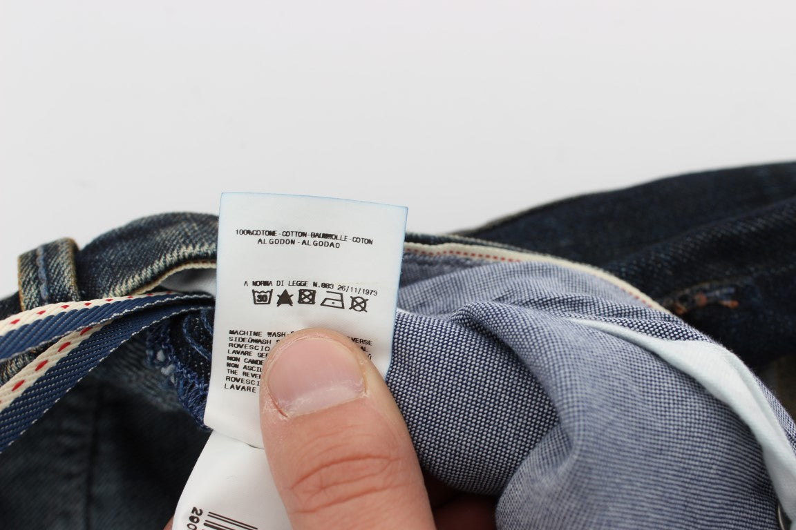 Jeans droit taille normale en coton, bleu clair, Acht.