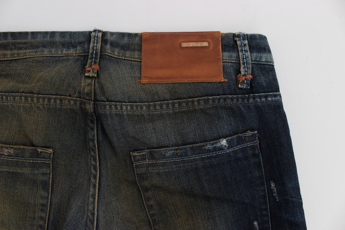 Jeans droit taille normale en coton, bleu clair, Acht.