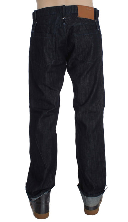 Jean droit taille normale en coton bleu Acht