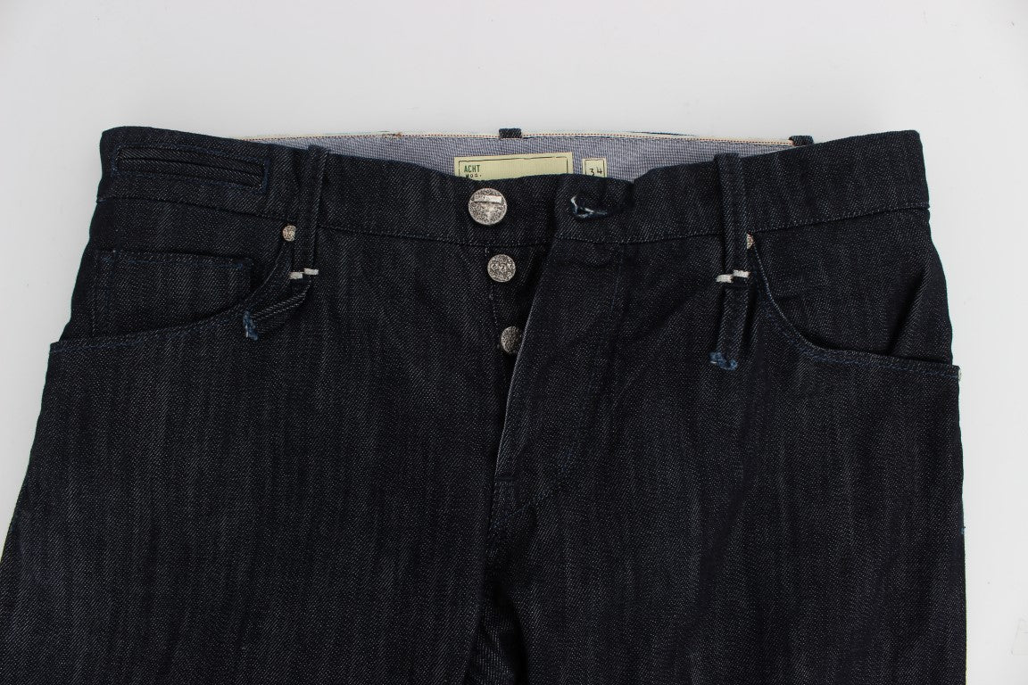 Jean droit taille normale en coton bleu Acht