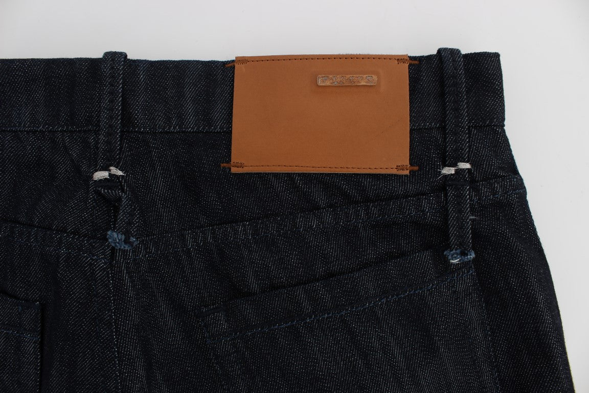 Jean droit taille normale en coton bleu Acht