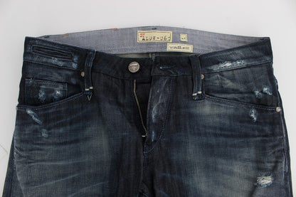 Jean droit taille normale en coton bleu Acht
