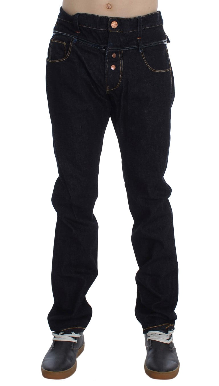 Acht Blue Cotton Regular Straight Fit Jeans - Stylish Comfort